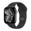 Apple Watch Series 11 42mm Aluminum Jet Black Case Black Sport Band S/M