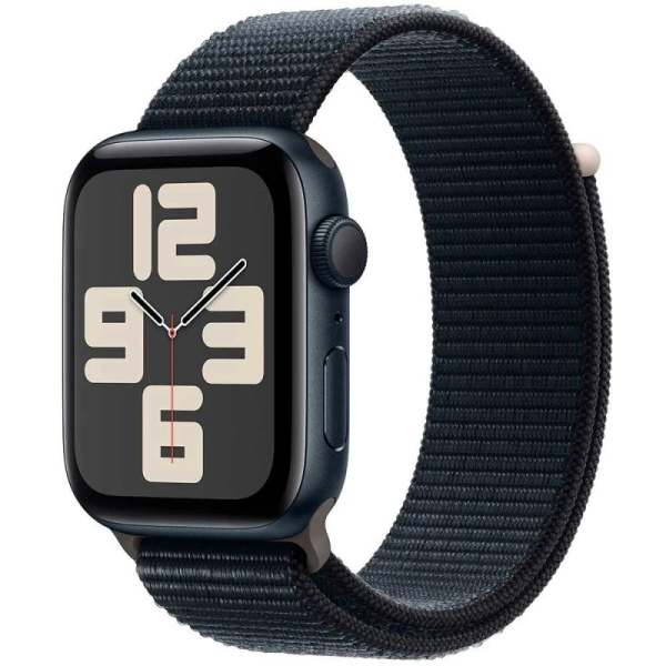 Apple Watch Series SE 2023 44mm Midnight Aluminum Case with Midnight Sport Loop